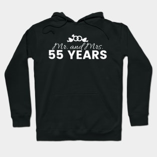 55th Wedding Anniversary Couples Gift Hoodie